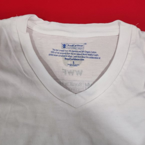 WWF Royal Caribbean turtle design T-shirt Women's size S - Picture 3 of 6